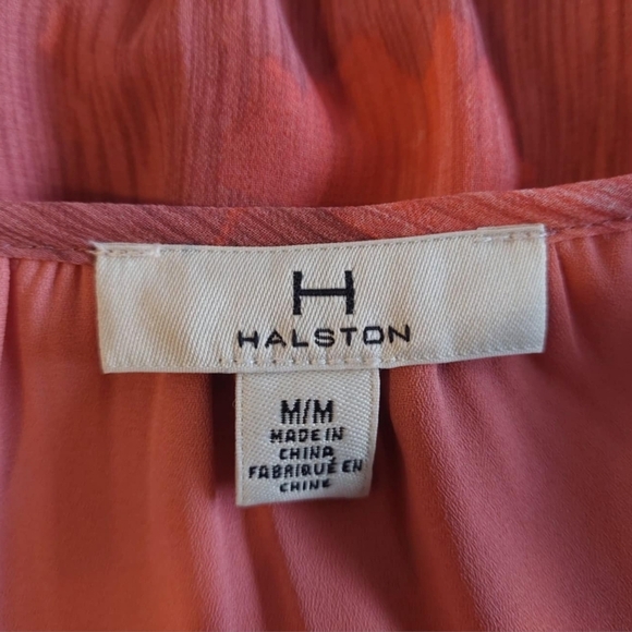 NWOT Women’s Halston Pintucked Georgette Blouson Dress - Picture 5 of 8